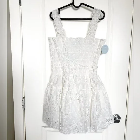 NEW NWT Hill House Azalea Mini Nap Dress White Eyelet XL - Picture 4 of 8